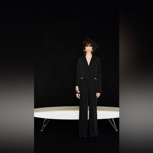 NEW WITHOUT A TAG ZARA CUT OUT JUMPSUIT BLAZER WITH SIDE BUCKLES